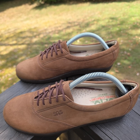 Sas Tripad Comfort Shoes Womens 7 S Casual Oxford Sneakers Brown Leather USA - Picture 2 of 9
